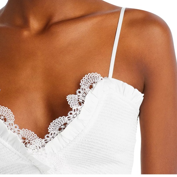 V. Chapman Narcisse Smocked Ruffle Trim Midi Dress - Picture 3 of 6